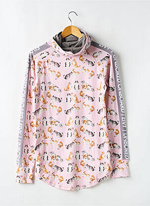 Sous-pull imprimé fantaisie manches longues rose EIVY femme