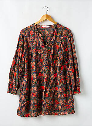 Robe courte manches longues manches longues marron ZARA TRAFALUC femme