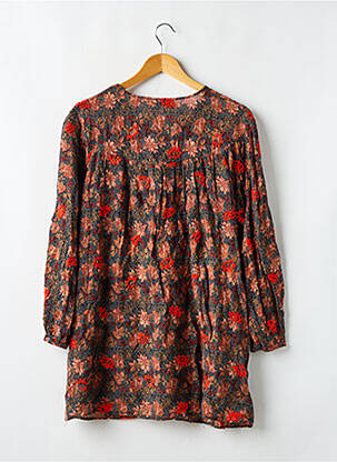 Robe courte manches longues manches longues marron ZARA femme