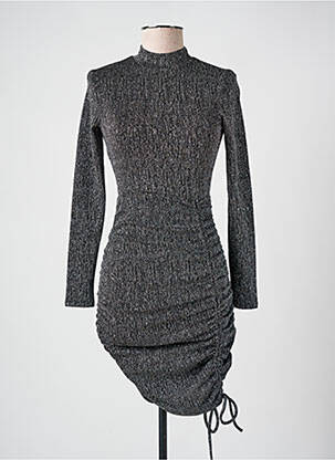 Robe courte manches longues manches longues argent THE LABEL EDITION femme