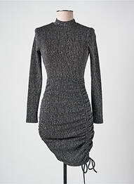 Robe courte manches longues manches longues argent THE LABEL EDITION femme