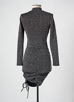 Robe courte manches longues manches longues argent THE LABEL EDITION femme