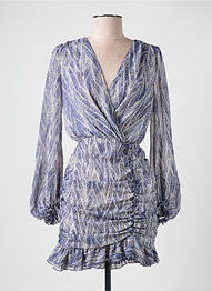 Robe courte manches longues manches longues bleu ZARA femme
