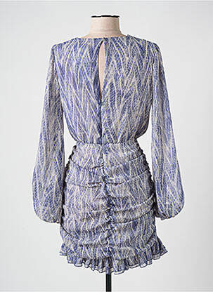 Robe courte manches longues manches longues bleu ZARA femme