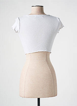 Top manches courtes manches courtes blanc PULL & BEAR femme