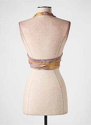Top imprimé fantaisie sans manche violet PULL & BEAR femme