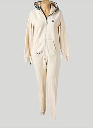 Combi-pantalon coupe cintrée manches longues beige ONEPIECE femme