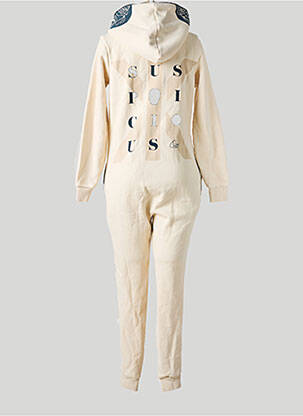 Combi-pantalon coupe cintrée manches longues beige ONEPIECE femme