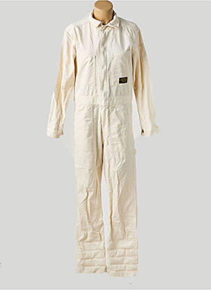 Combi-pantalon col chemisier manches longues beige JANE MOTORCYCLES femme