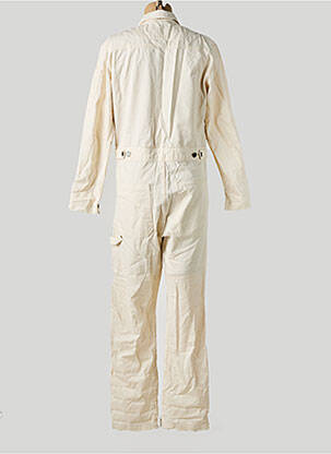 Combi-pantalon col chemisier manches longues beige JANE MOTORCYCLES femme