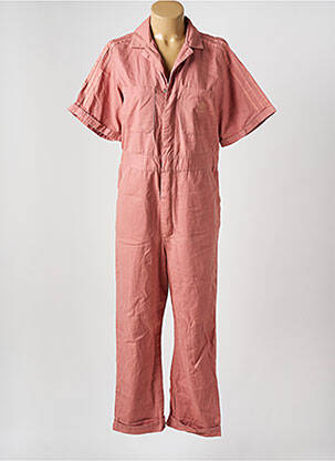 Combi-pantalon poches manches courtes rose ADIDAS femme