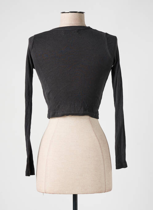 Gilet manches longues gris PULL & BEAR pour femme