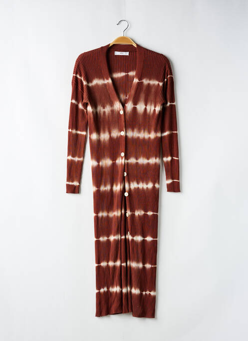 Robe longue marron MANGO pour femme