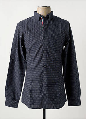 Chemise manches longues coupe droite bleu JACK & JONES homme
