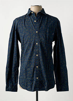 Chemise manches longues imprimé fantaisie bleu JACK & JONES homme