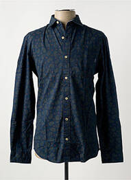 Chemise manches longues imprimé fantaisie bleu JACK & JONES homme