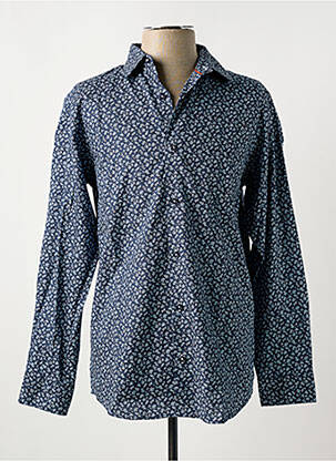 Chemise manches longues imprimé fantaisie bleu JACK & JONES homme