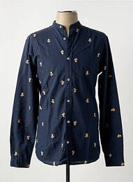 Chemise manches longues imprimé fantaisie bleu JACK & JONES homme