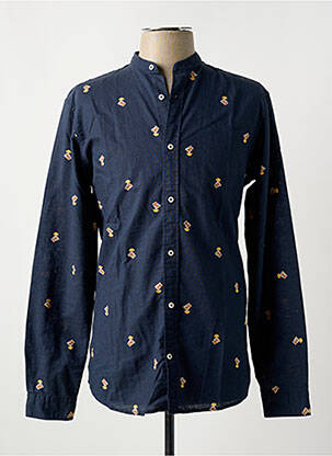 Chemise manches longues imprimé fantaisie bleu JACK & JONES homme