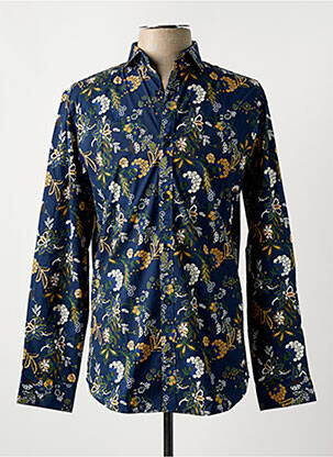 Chemise manches longues imprimé fantaisie bleu JACK & JONES homme