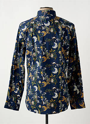 Chemise manches longues imprimé fantaisie bleu JACK & JONES homme