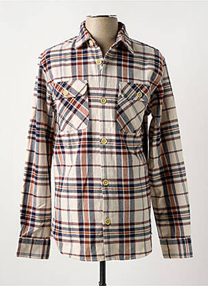 Chemise manches longues imprimé fantaisie blanc JACK & JONES homme