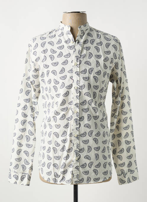Chemise manches longues blanc JACK & JONES pour homme