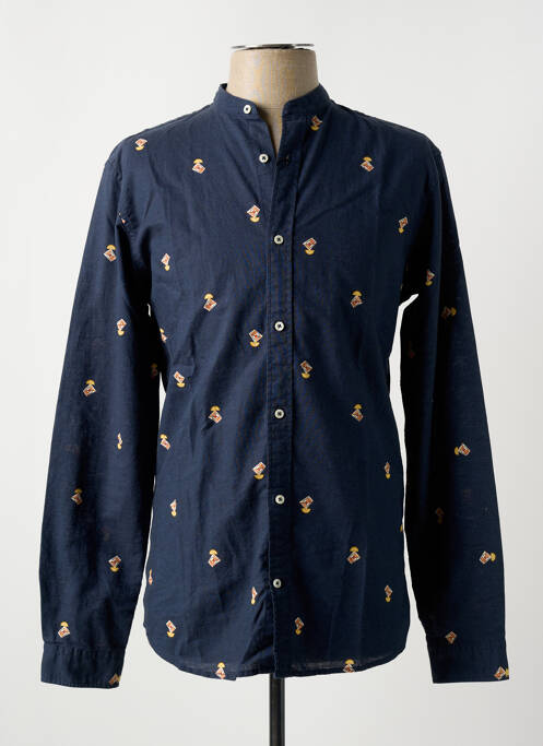 Chemise manches longues bleu JACK & JONES pour homme