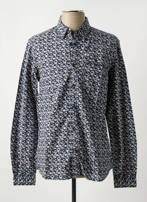 Chemise manches longues bleu PETROL INDUSTRIES pour homme