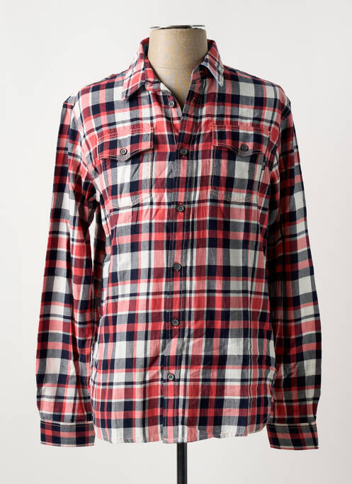 Chemise manches longues rouge PETROL INDUSTRIES pour homme