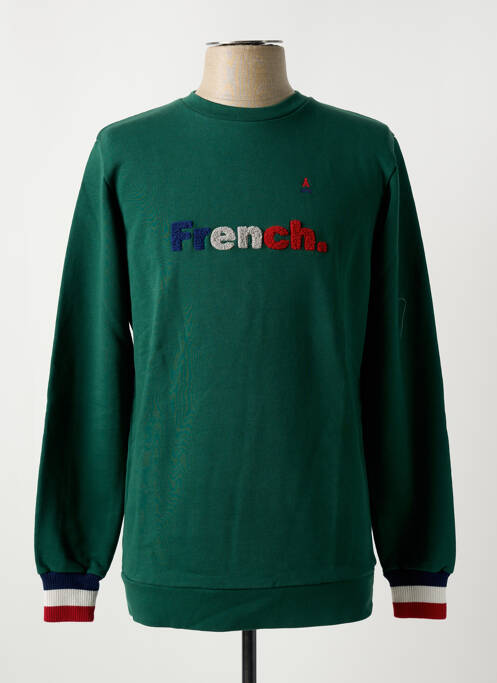 Sweat-shirt vert MAISON FT pour homme