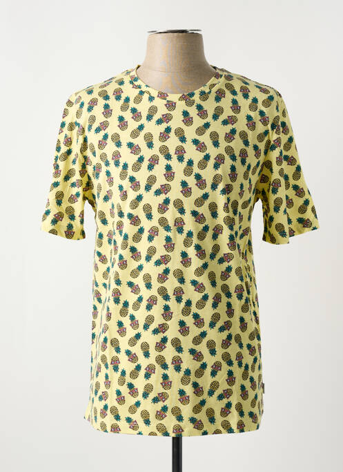 T-shirt jaune JACK & JONES pour homme