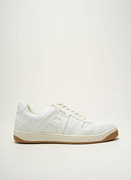 Baskets matière lisse bout rond blanc AQTE2 homme