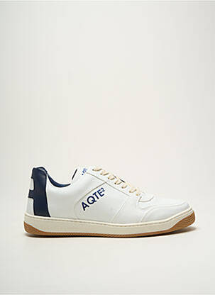 Baskets matière lisse bout rond bleu AQTE2 homme