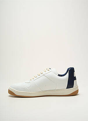 Baskets matière lisse bout rond bleu AQTE2 homme