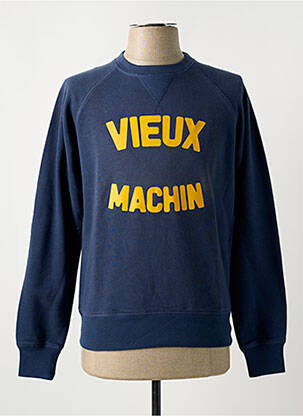 Sweat-shirt sérigraphie floquée manches longues bleu FRENCH DISORDER homme
