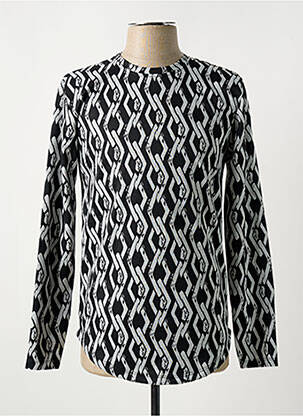 Pull stretch manches longues noir FRILIVIN homme