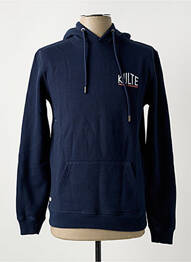 Sweat-shirt à capuche poches manches longues bleu KULTE homme