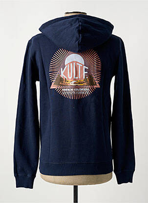 Sweat-shirt à capuche poches manches longues bleu KULTE homme
