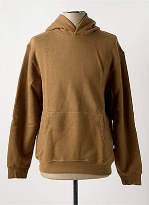 Sweat-shirt à capuche poches manches longues marron JACK & JONES homme