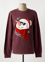 Sweat-shirt sérigraphie floquée manches longues violet JACK & JONES homme