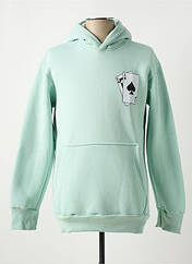 Sweat-shirt à capuche vert AARHON pour homme seconde vue