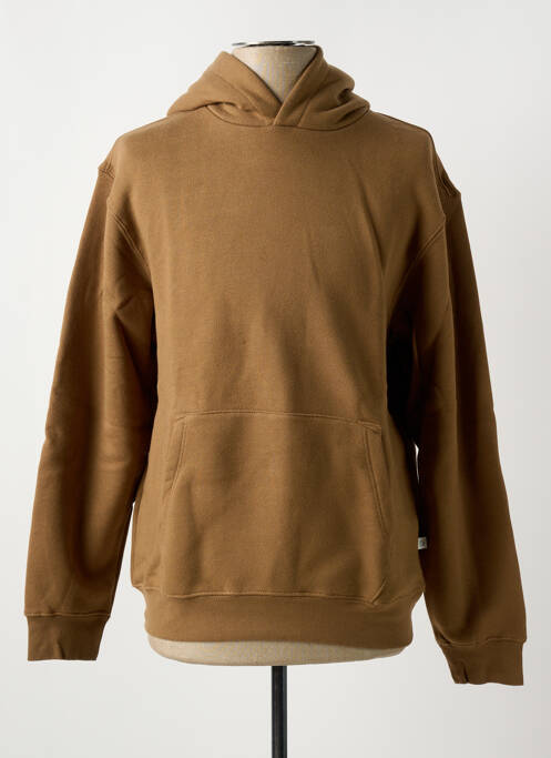 Sweat-shirt à capuche marron JACK & JONES pour homme