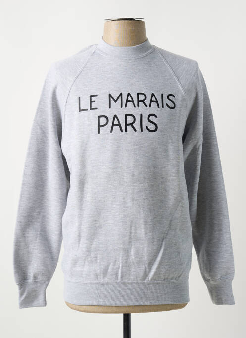 Sweat-shirt gris RUSSEL pour homme