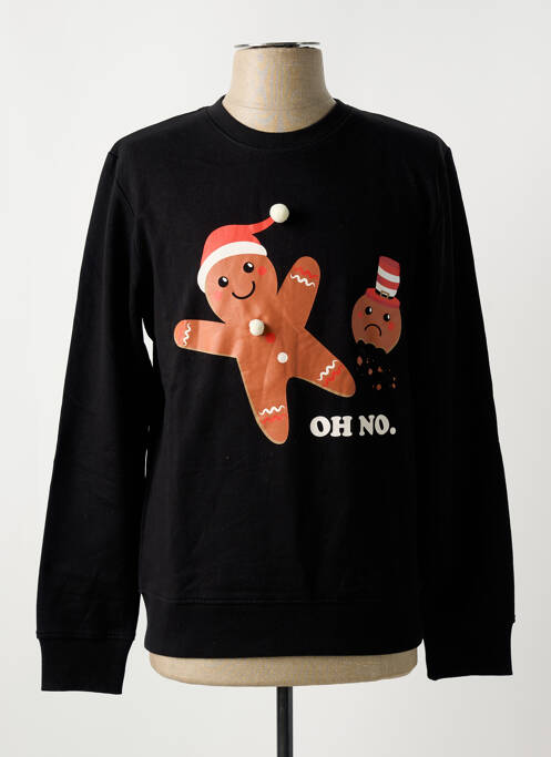 Sweat-shirt noir JACK & JONES pour homme