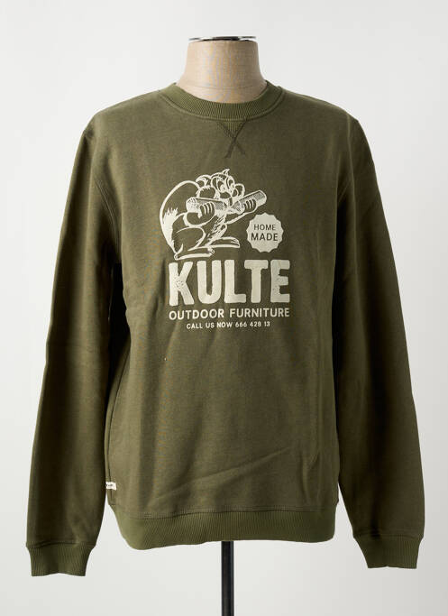 Sweat-shirt vert KULTE pour homme