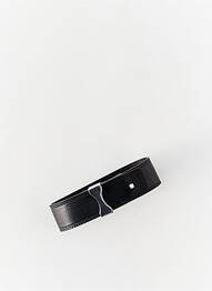Bracelet matériaux cuir noir DELESSE homme