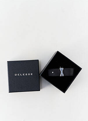 Bracelet matériaux cuir noir DELESSE homme