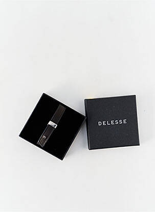 Bracelet matériaux cuir noir DELESSE homme