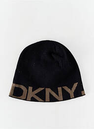 Bonnet maille opaque noir DKNY homme